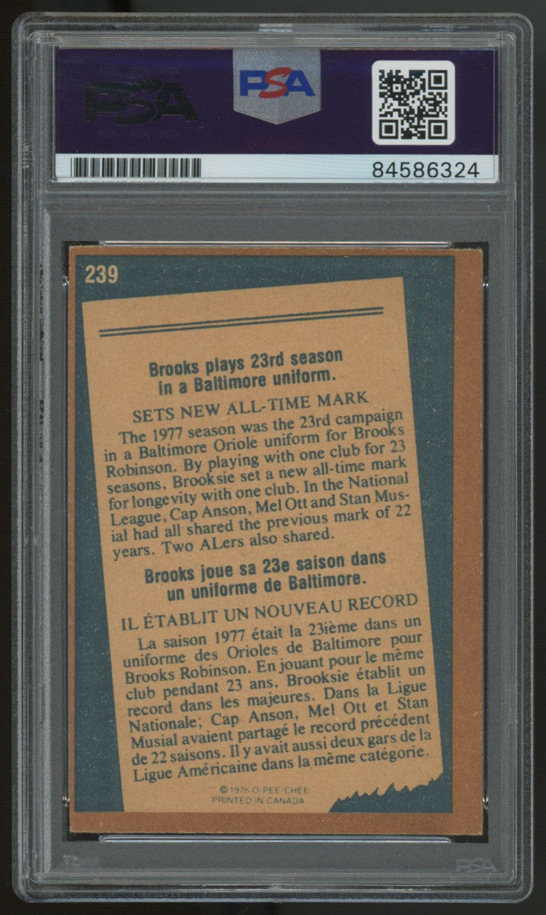 1978 O-Pee-Chee Brooks Robinson #239 Auto PSA 9