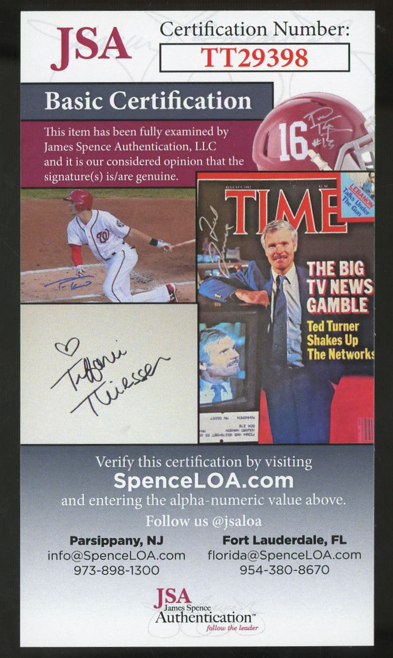 Waite Hoyt Signed Autographed Index Card JSA