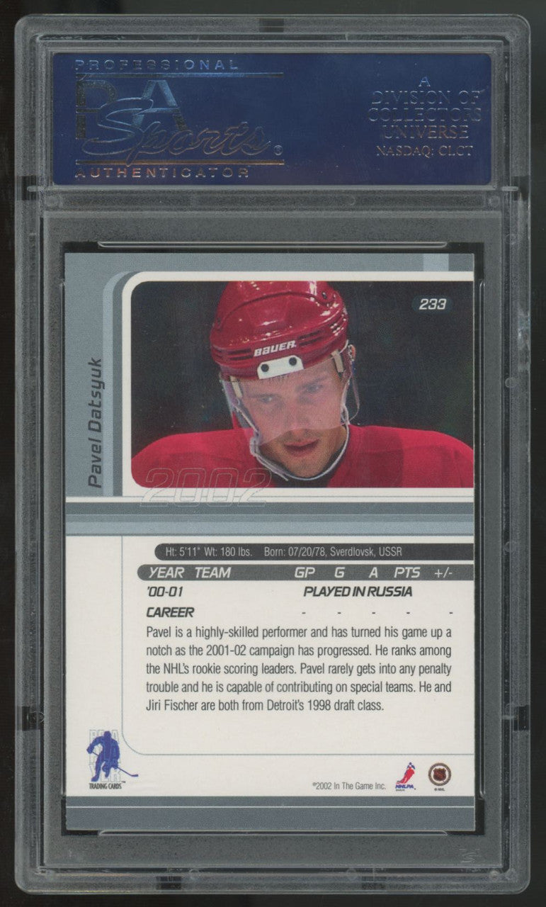 2001-02 Be A Player Pavel Datsyuk Signature Series #233 PSA 10