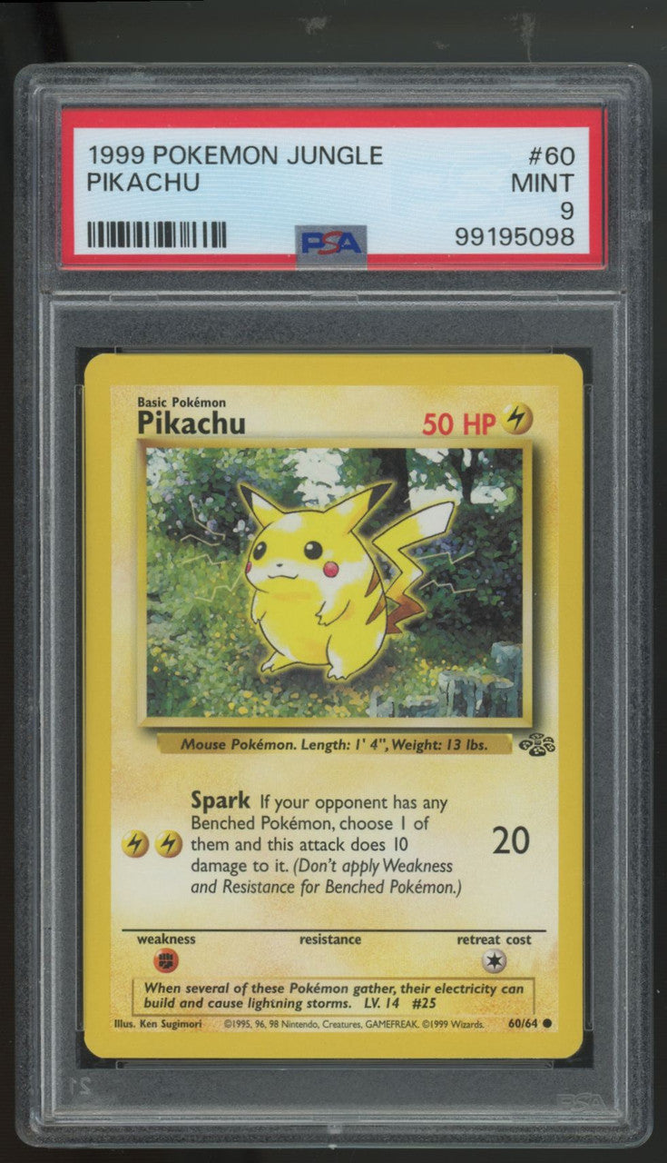 1999 Pokemon Pikachu Unlimited Jungle #60 PSA 9