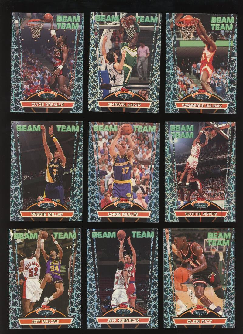 1992-93 Stadium Club Beam Team Complete Set 1-21 Jordan Shaq