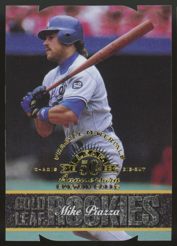 1998 Donruss Leaf Mike Piazza Fractal Materials X-Axis Die-Cut 0001/3250 #152