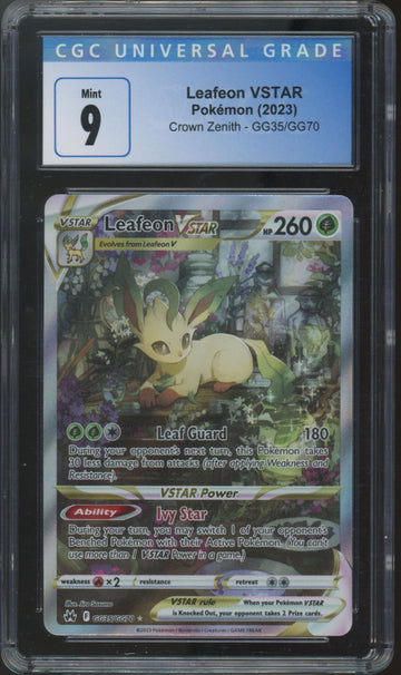 2023 Pokemon Leafeon VSTAR Crown Zenith Galarian Gallery #GG35 CGC 9