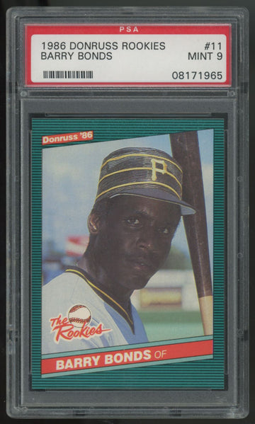 1986 Donruss Rookies Barry Bonds RC #11 PSA 9 *965