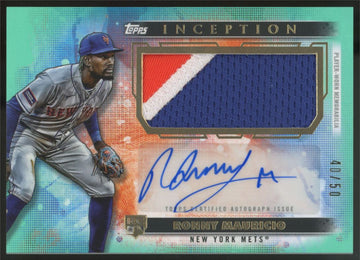 2024 Topps Inception Ronny Mauricio RC Aqua Patch Auto RPA /50 #APC-RM