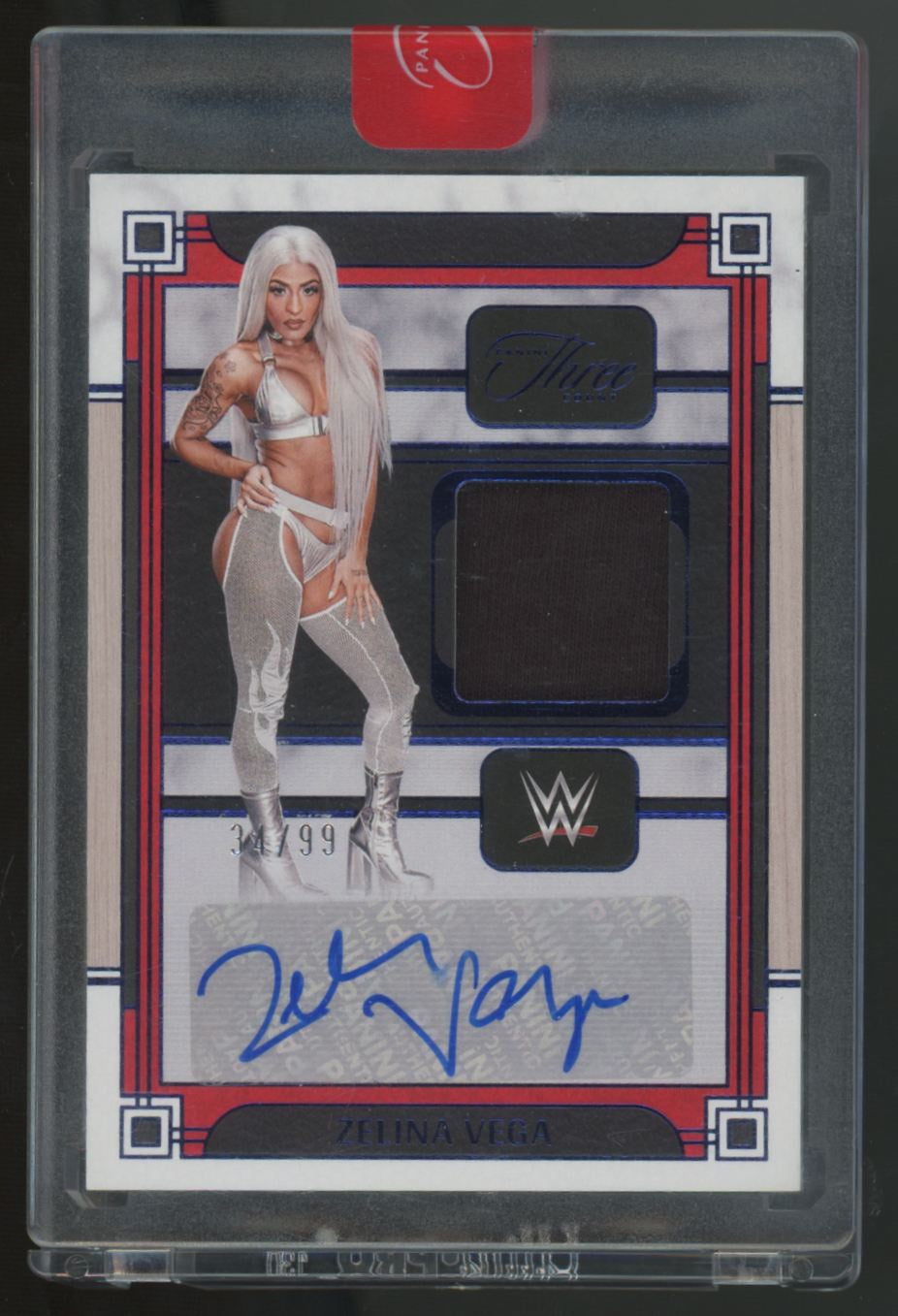 2024 Three Count WWE Zelina Vega Blue Patch Auto /99 #MA-ZVG