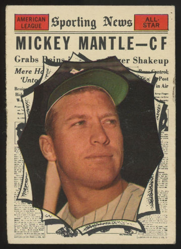 1961 Topps Mickey Mantle All-Star #578 Poor (Paper Loss)