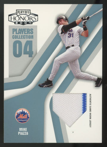 2004 Playoff Honors Mike Piazza Players Collection Platinum Patch /25 #PC-63