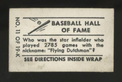 1948 Topps Magic Hans Wagner Baseball Hall Of Fame #11 VG/EX
