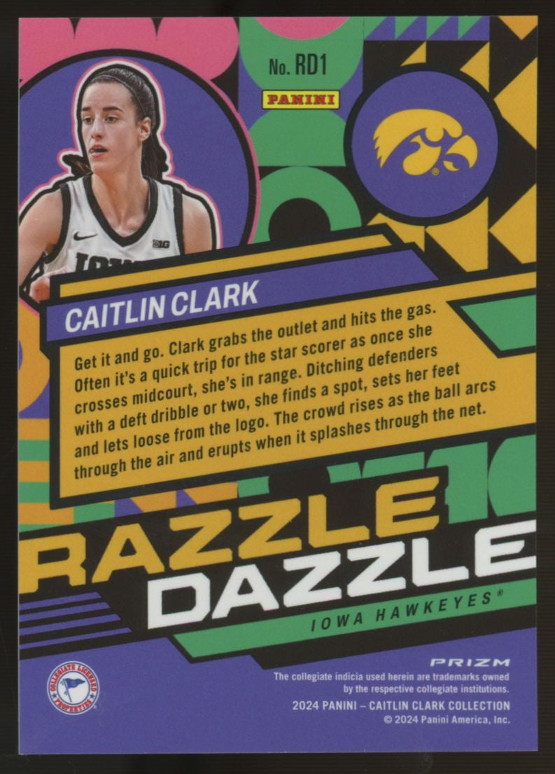 2024 Panini Caitlin Clark Collection Mosaic Caitlin Clark Razzle Dazzle #RD1