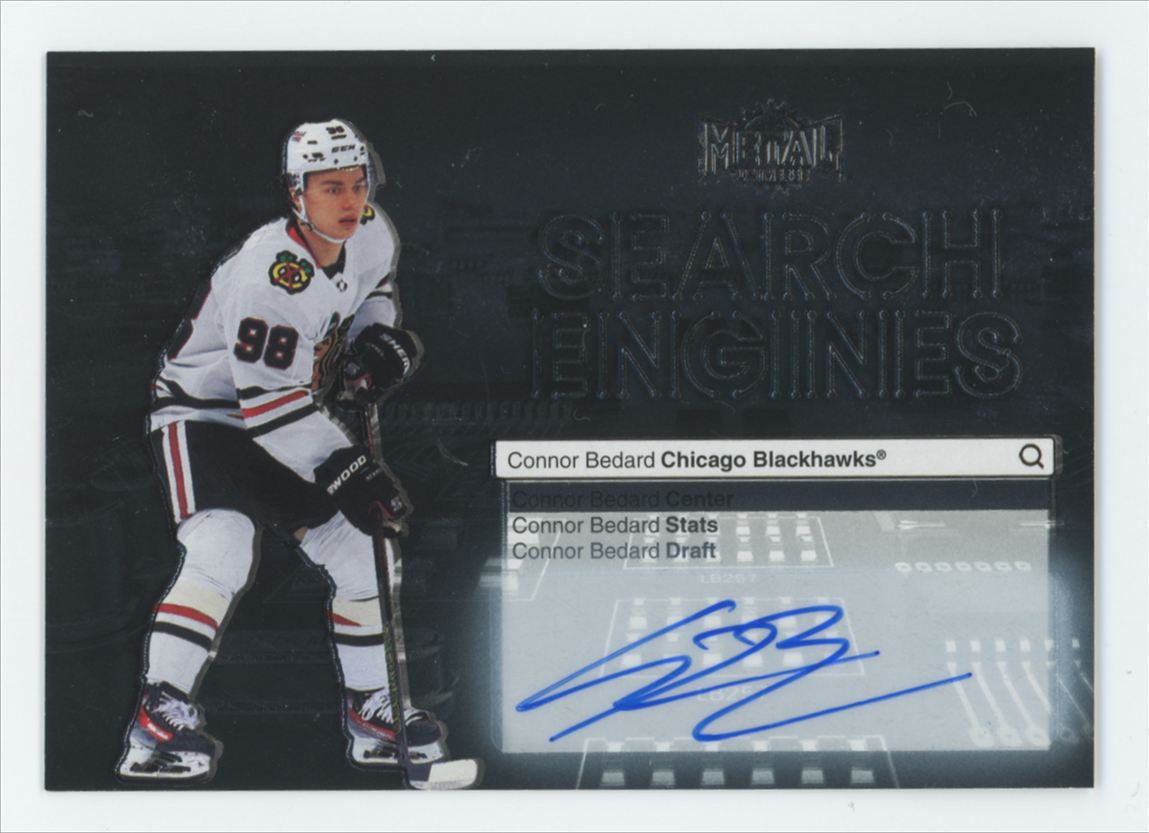 2024-25 Skybox Metal Universe Conor Bedard Search Engines Auto #ST-9