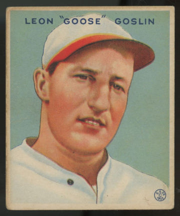 1933 Goudey Leon "Goose' Goslin #110 VG/EX-EX