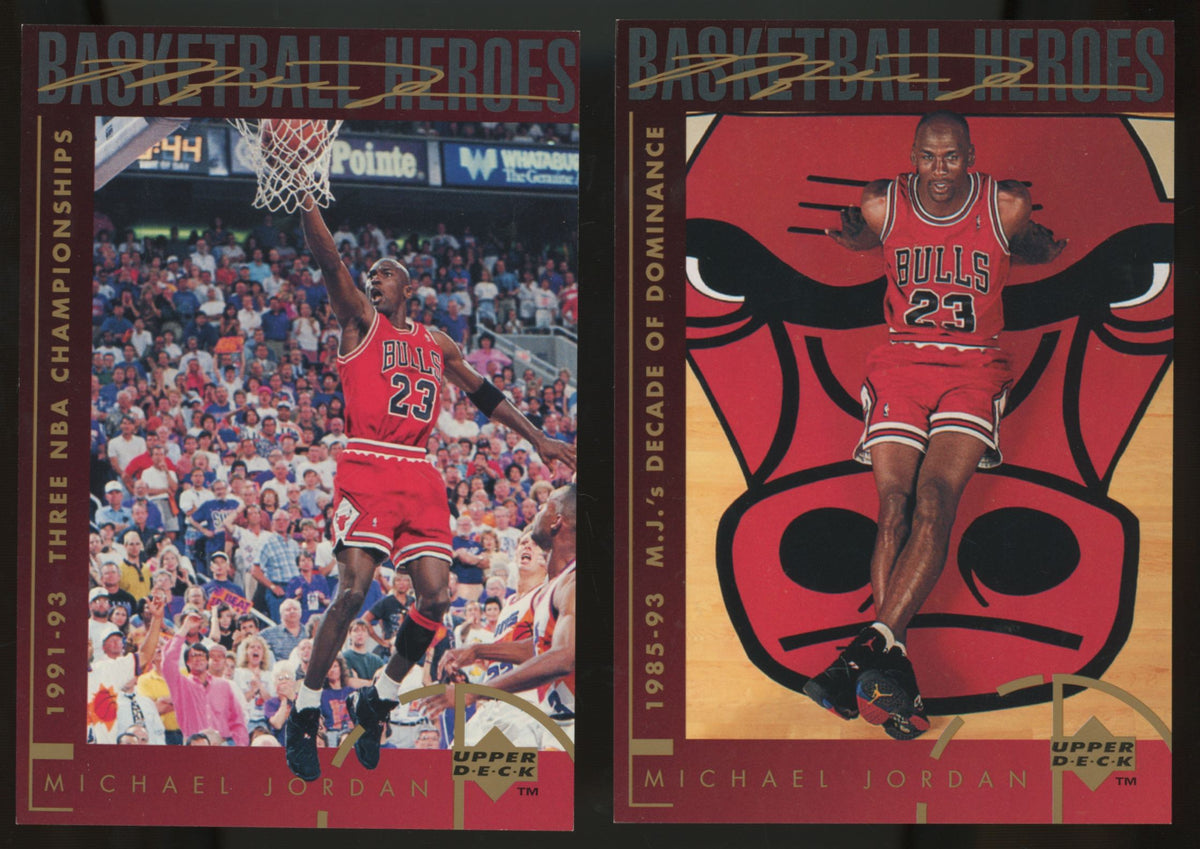 1994-95 Upper Deck Basketball Heroes Michael Jordan Complete Set (10/10) NM