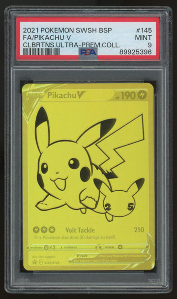 2021 Pokemon Pikachu V Premium Collection Full Art Promo #145 PSA 9