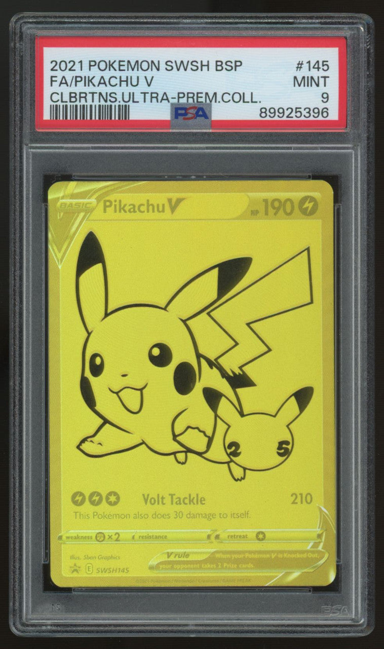 2021 Pokemon Pikachu V Premium Collection Full Art Promo #145 PSA 9