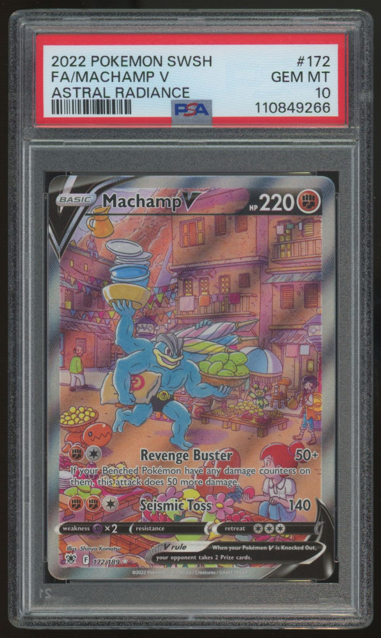 2022 Pokemon Machamp V Astral Radiance Full Art #172 PSA 10 (B)