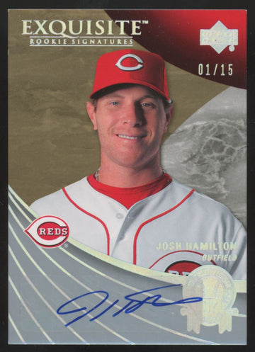 2007 Exquisite Rookie Signatures Josh Hamilton Auto /15 #ART-JH