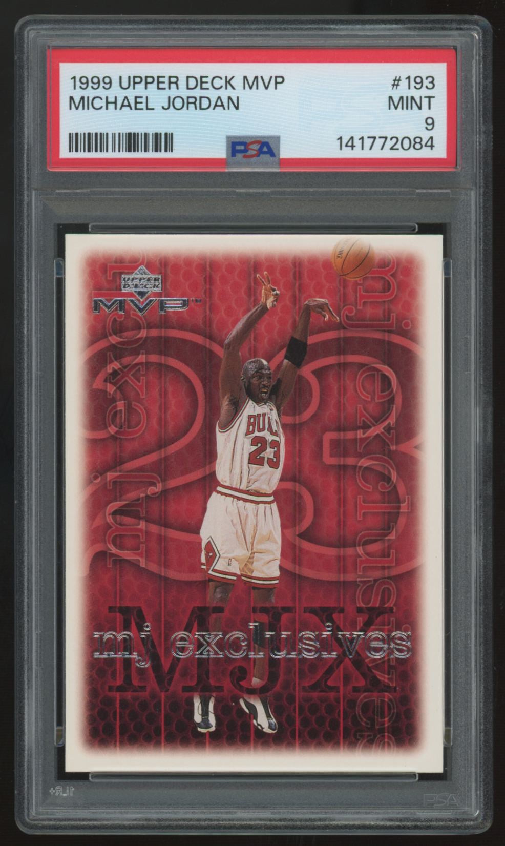 1999-00 Upper Deck MVP Michael Jordan Exclusives #193 PSA 9