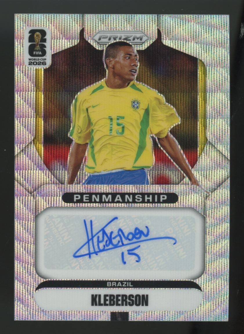 2026 Panini Prizm FIFA World Cup Kleberson Penmanship Wave Auto #P-K