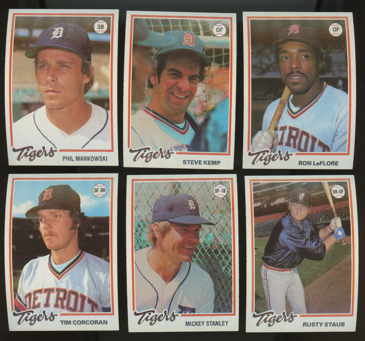 1978 Topps Burger King Detroit Tigers Complete Team Set (NM-MT) Trammell Morris