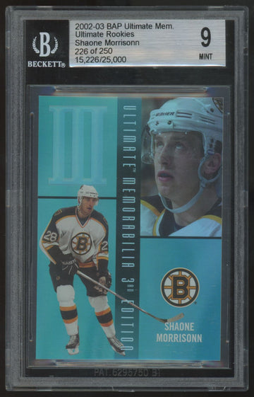 2002-03 Be A Player Ultimate Shaone Morrisonn RC /250 #61 BGS 9