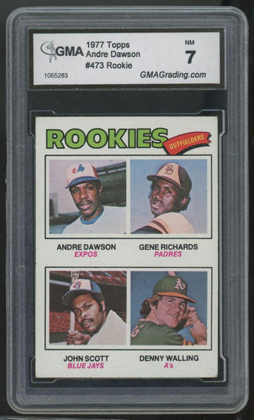 1977 Topps Andre Dawson RC Rookie Outfielders #473 GMA 7