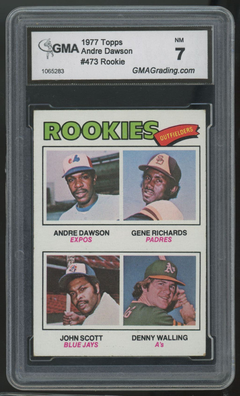 1977 Topps Andre Dawson RC Rookie Outfielders #473 GMA 7
