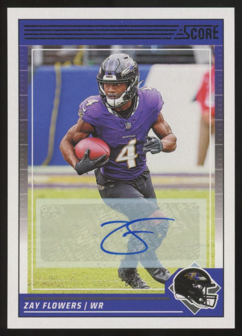 2024 Panini Score Zay Flowers Auto #23