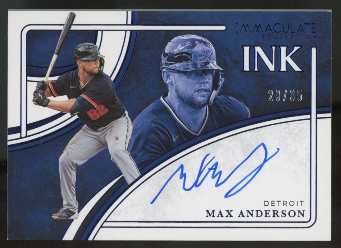 2026 Panini Immaculate Max Anderson Blue Auto /35 #II-MA