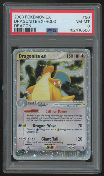 2003 Pokemon Dragonite EX Dragon Holo #90 PSA 8