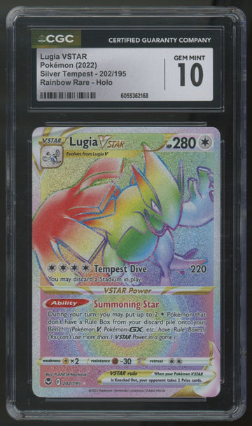 2022 Pokemon Lugia VSTAR Silver Tempest Secret Full Art #202 CGC 10
