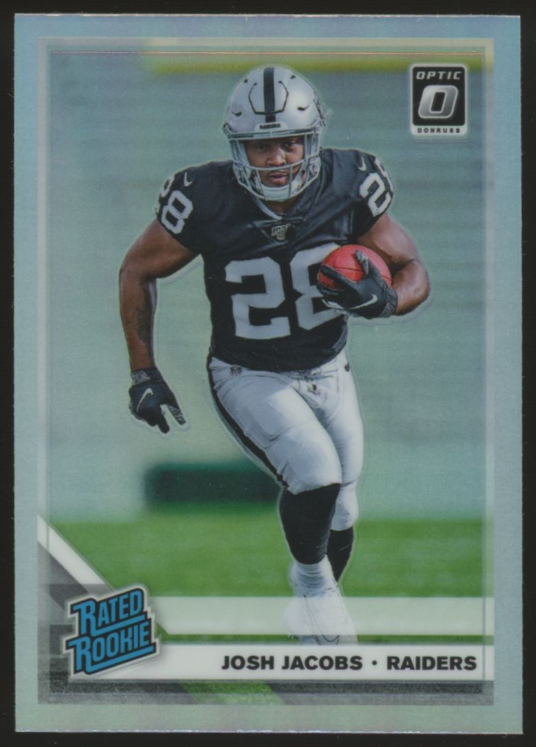 2019 Donruss Optic Football Josh Jacobs Rated Rookie RC Holo #158