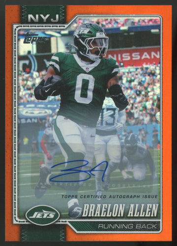 2026 Topps Flagship Braelon Allen Orange Foil Auto /25 #160