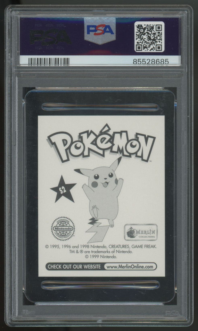 1999 Merlin Pokemon Ash & Pikachu Prism #S2 PSA 9 (B)