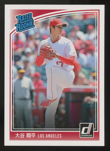 2018 Panini Donruss Shohei Ohtani RC Rated Rookie Kanji Variation SSP #281
