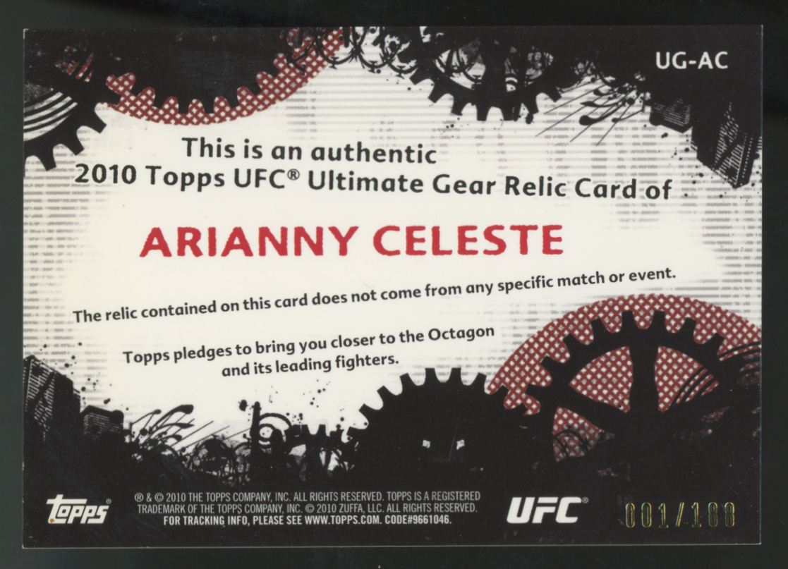 2010 Topps UFC Arianny Celeste Ultimate Gear Patch Gold /188 #UG-AC