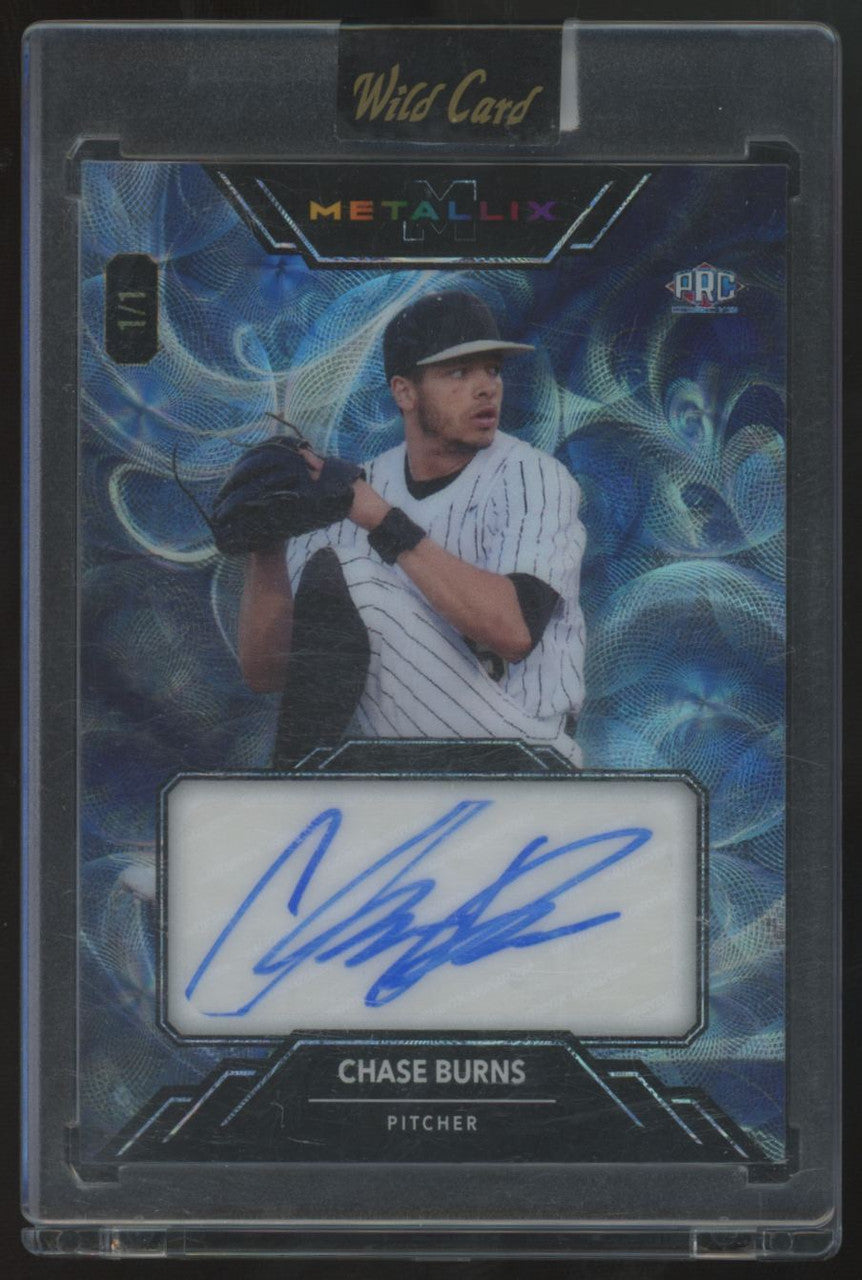 2024 Wild Card Metallix Chase Burns PRC Blue Auto 1/1 #WMFA-CB