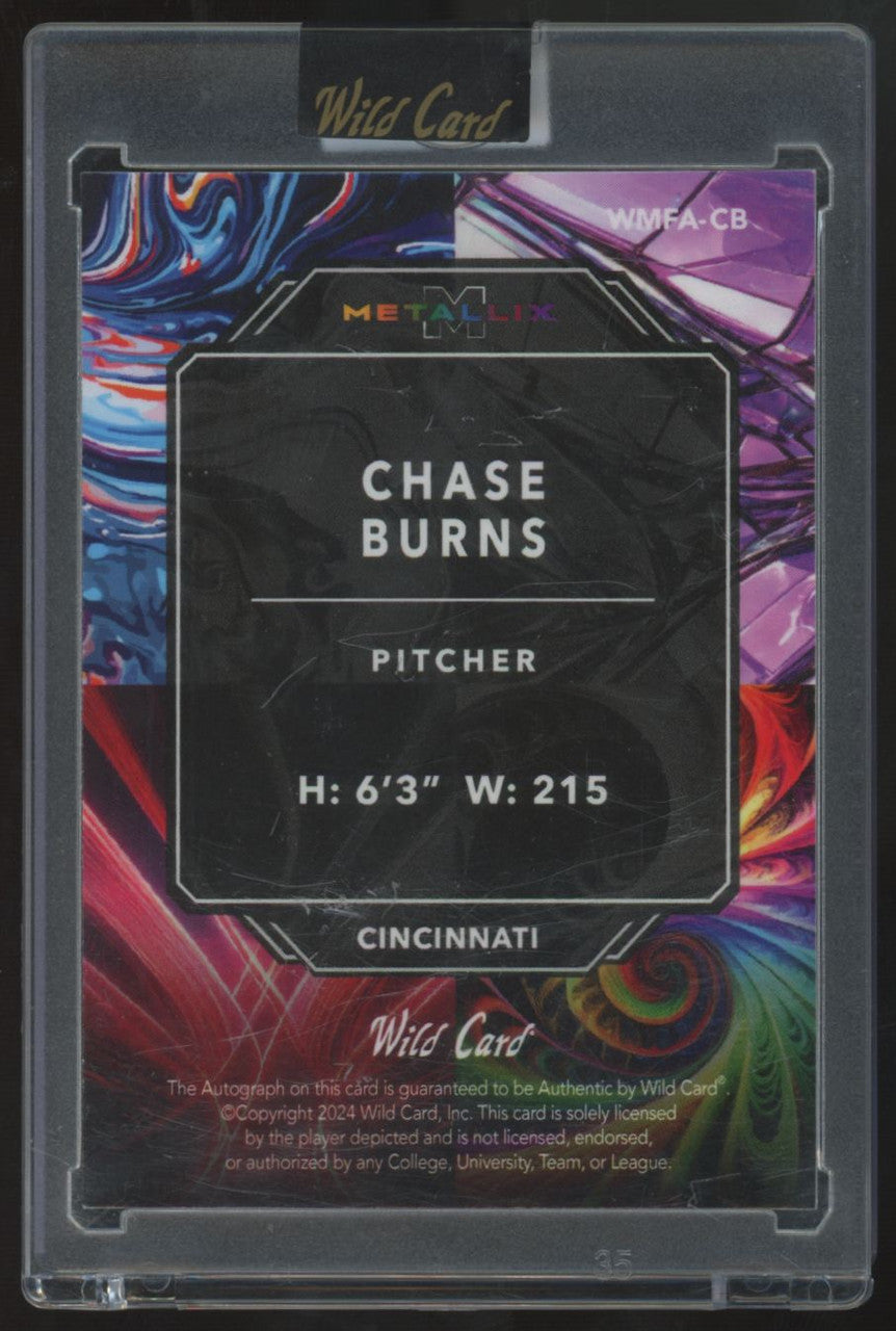 2024 Wild Card Metallix Chase Burns PRC Blue Auto 1/1 #WMFA-CB