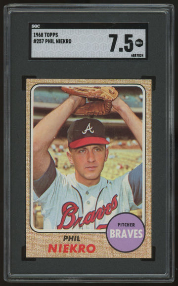 1968 Topps Phil Niekro #257 SGC 7.5