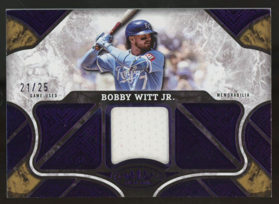 2025 Topps Tier One Bobby Witt Jr. Tier One Relics Patch Purple Foil /25 #T1R-BW
