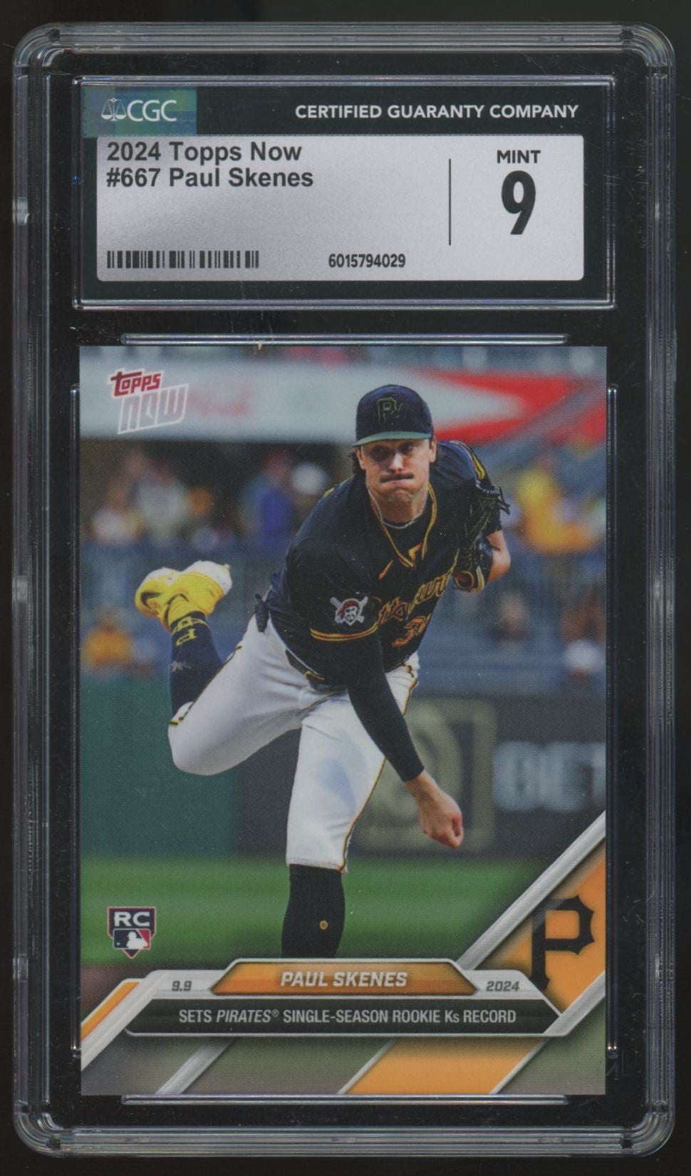 2024 Topps Now Paul Skenes RC #667 CGC 9