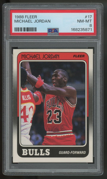 1988-89 Fleer Michael Jordan #17 PSA 8 *871