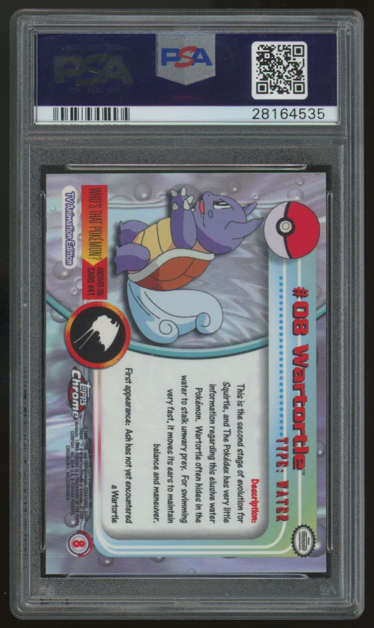 2000 Topps Chrome Wartortle Pokemon TV #8 PSA 6