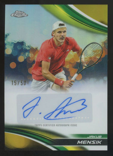 2025 Topps Chrome Jakub Mensik Gold Refractor Auto /50 #CA-JMK