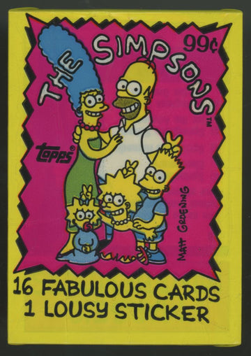 1990 Topps The Simpson's Factory Sealed Wax Pack