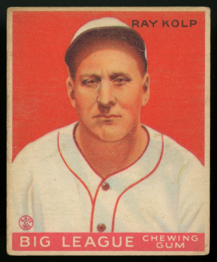 1933 Goudey Ray Kolp #150 VG-EX