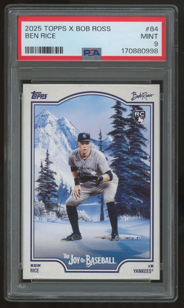 2025 Topps X Bob Ross Ben Rice RC #84 PSA 9