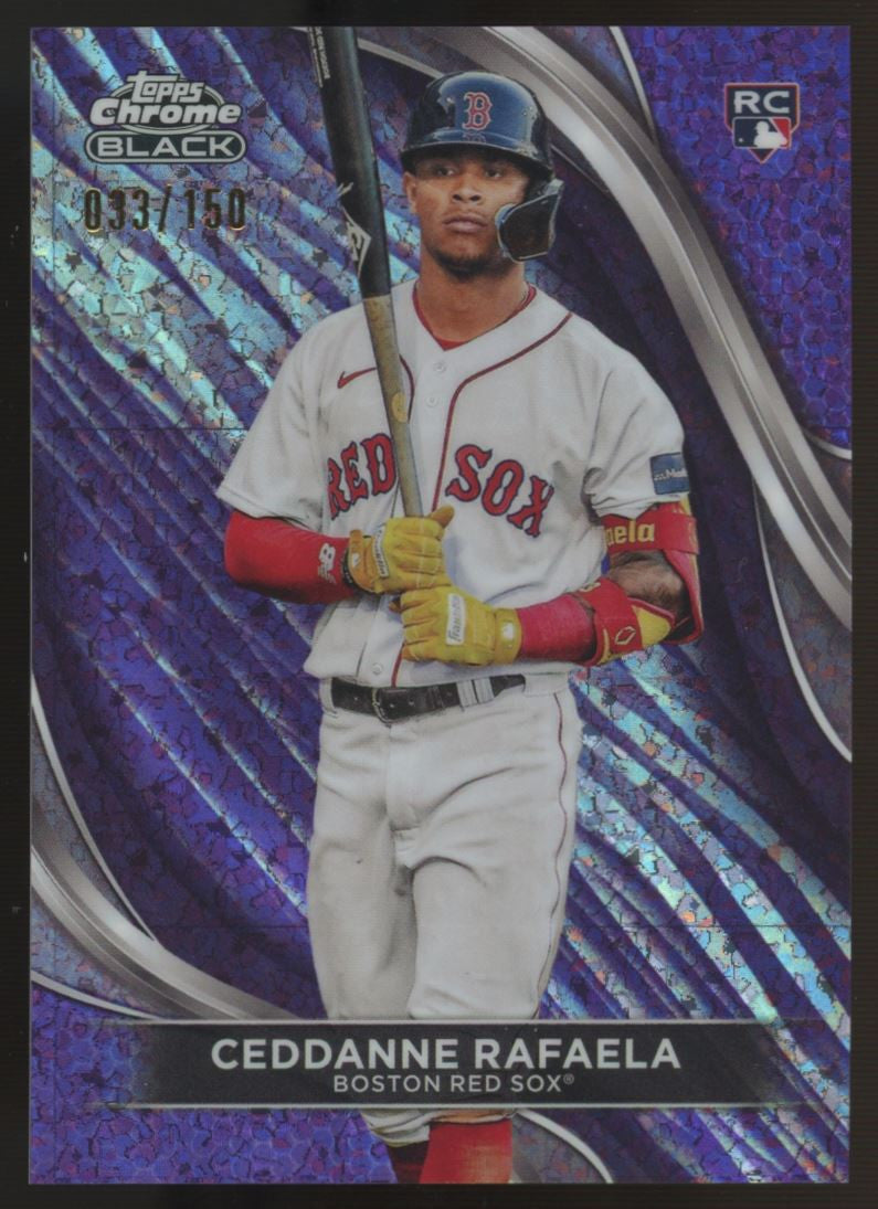 2024 Topps Chrome Black Ceddanne Rafaela RC Purple Mini Diamond /150 #57