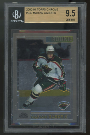 2000-01 Topps Chrome Marian Gaborik RC /1250 #242 BGS 9.5