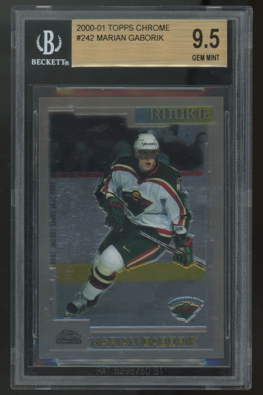2000-01 Topps Chrome Marian Gaborik RC /1250 #242 BGS 9.5